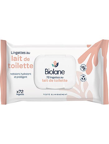 Lingettes au lait de toilette biolane