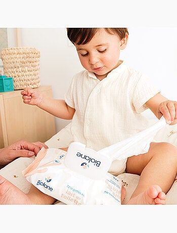 Lingettes au lait de toilette biolane