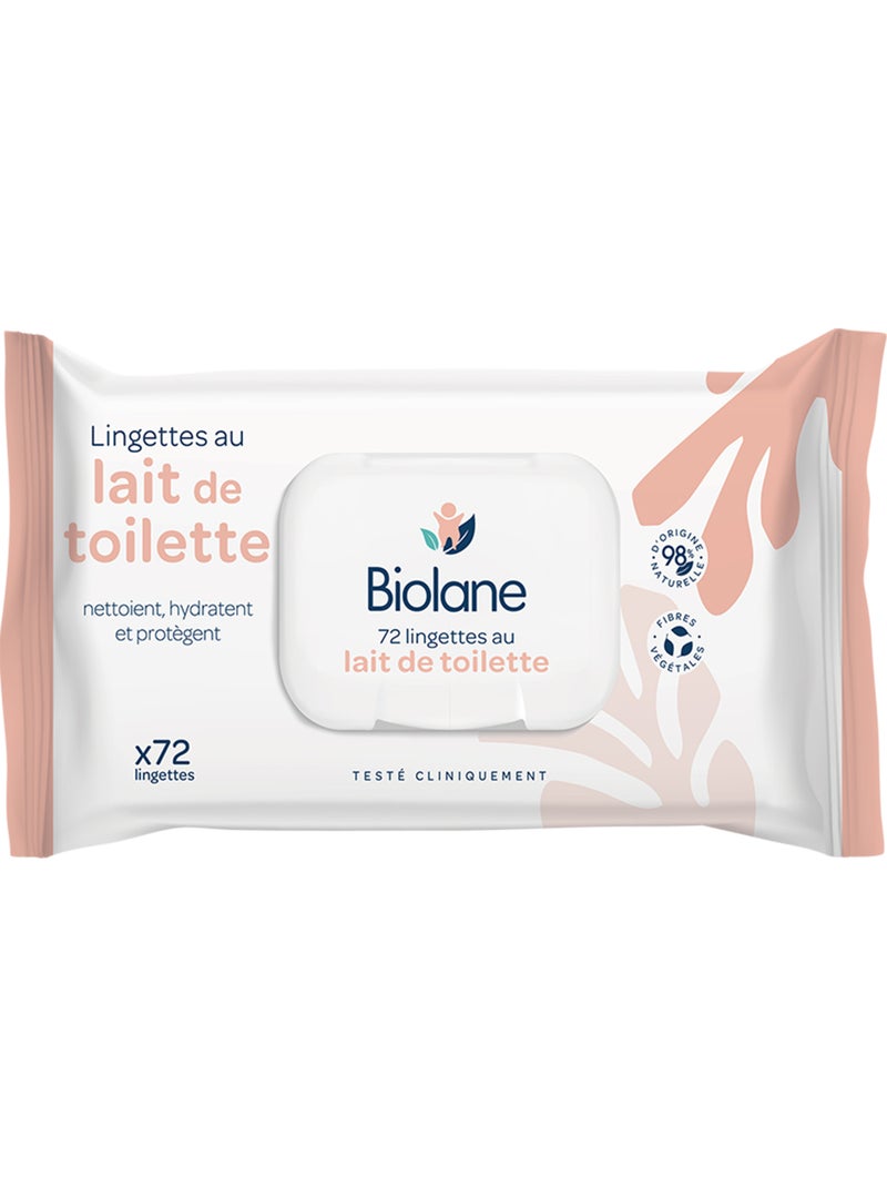 Lingettes au lait de toilette biolane N/A - Kiabi