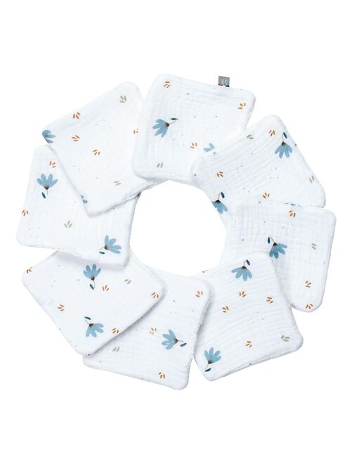 Lingettes bébé lavables 8 pièces, Bleuet SEVIRA KIDS - Kiabi