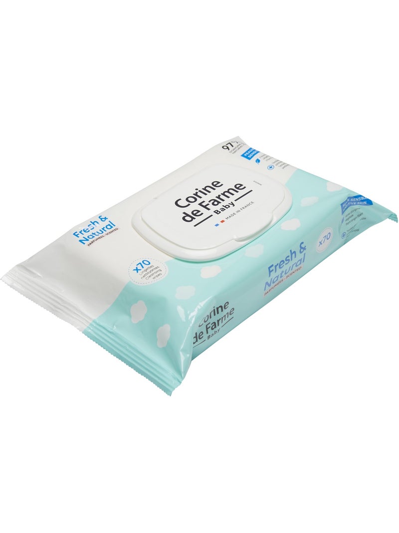 Lingettes change Fresh&Natural Blanc Multicolore - Kiabi