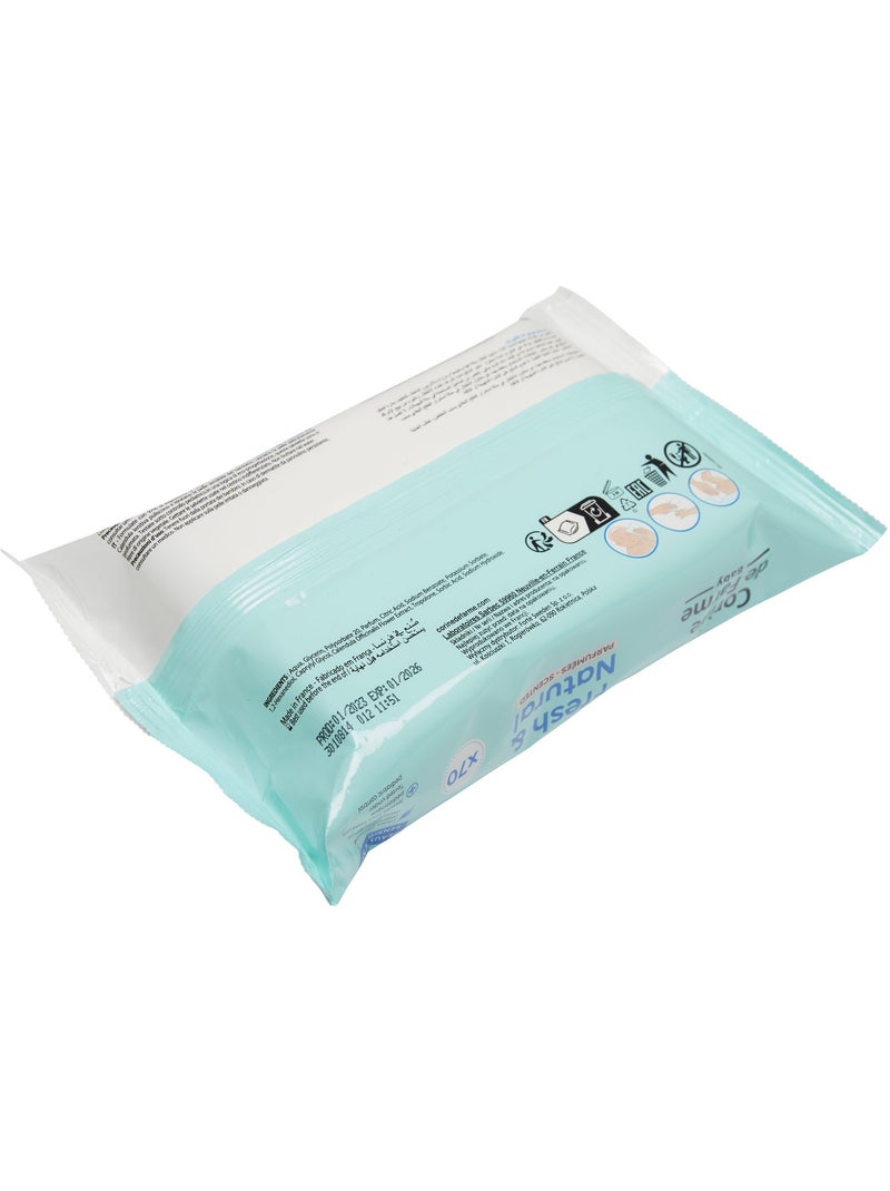 Lingettes change Fresh&Natural Blanc Multicolore - Kiabi