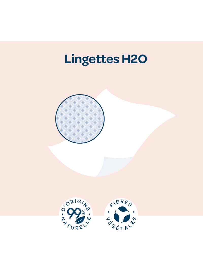 Lingettes épaisses h2o x72 biolane Multicolore - Kiabi