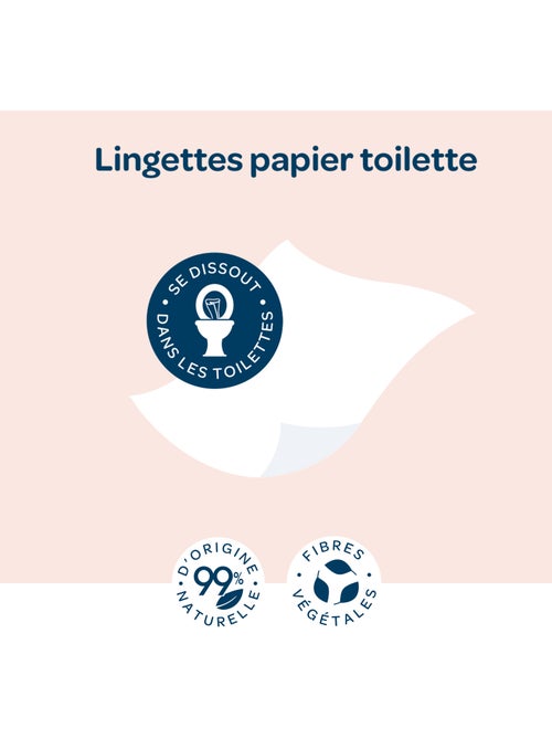 Lingettes papier toilette biolane - Kiabi