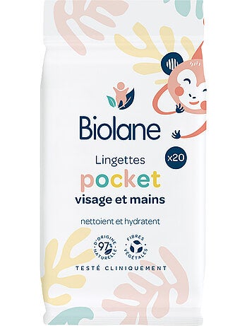 Lingettes visage et mains biolane