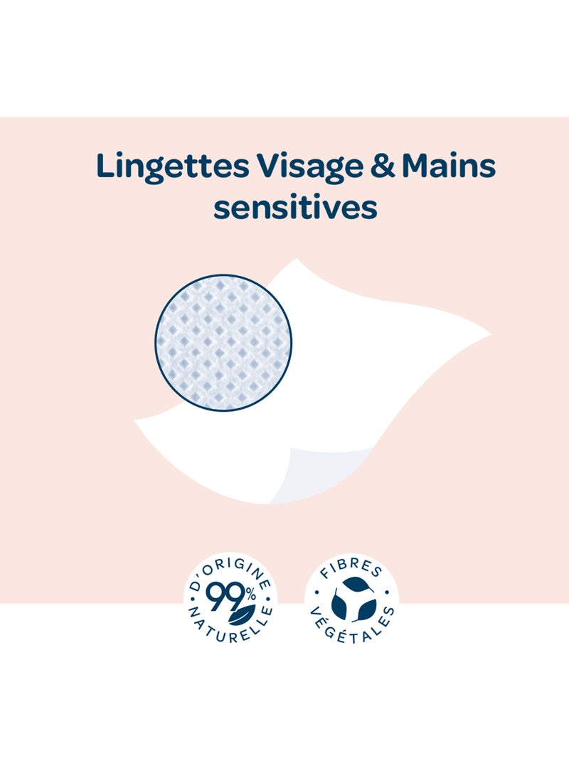 Lingettes visage et mains sensitive biolane N/A - Kiabi