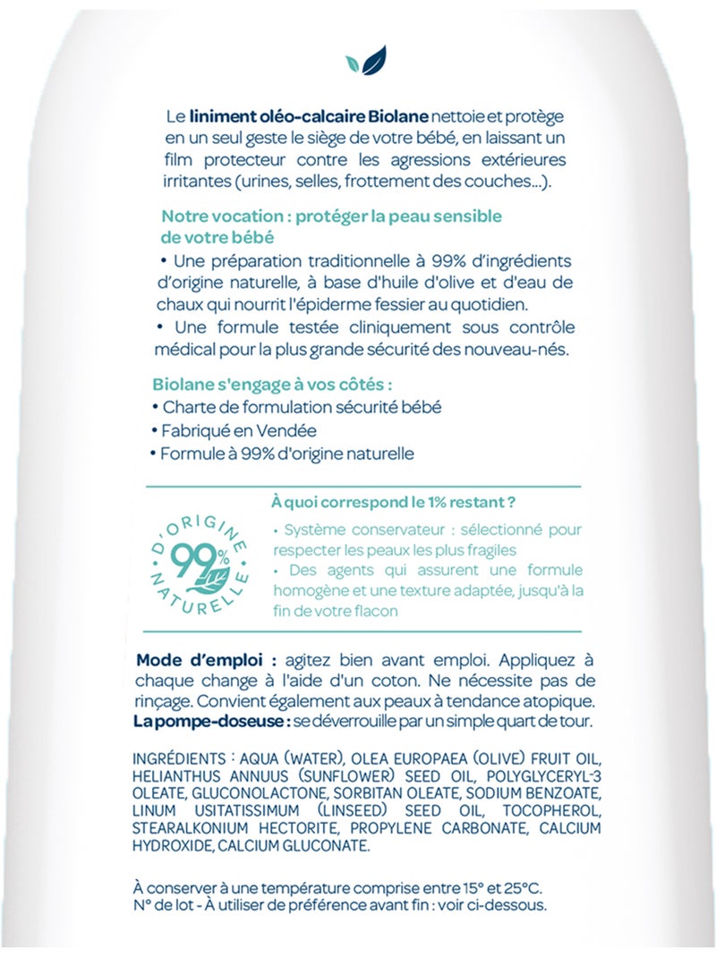 Liniment oléo-calcaire 300ml biolane Multicolore - Kiabi