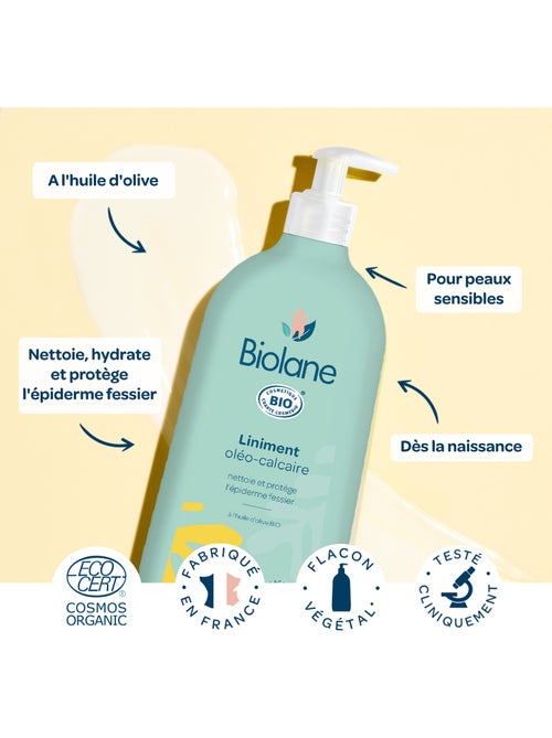 Liniment oléo-calcaire certifié biologique 500ml biolane - Kiabi Liniment oléo-calcaire certifié biologique 500ml biolane - Kiabi