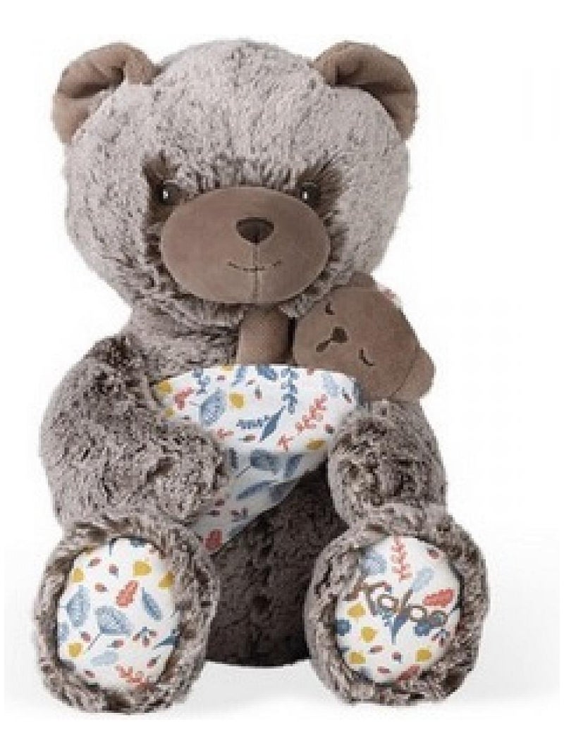 Linoo Peluche Papa Ours Oscar 35cm Gris - Kiabi