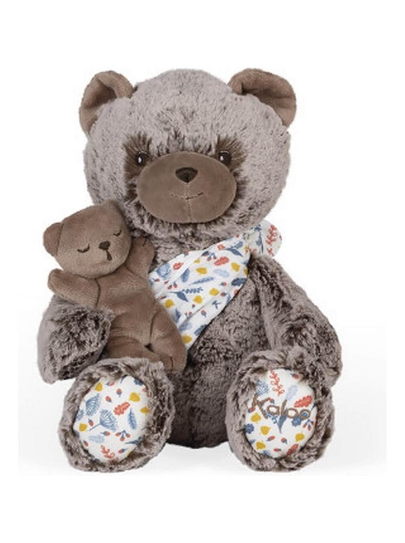 Linoo Peluche Papa Ours Oscar 35cm Gris - Kiabi