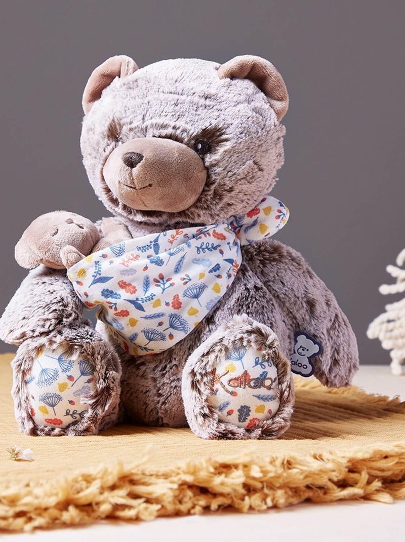 Linoo Peluche Papa Ours Oscar 35cm Gris - Kiabi