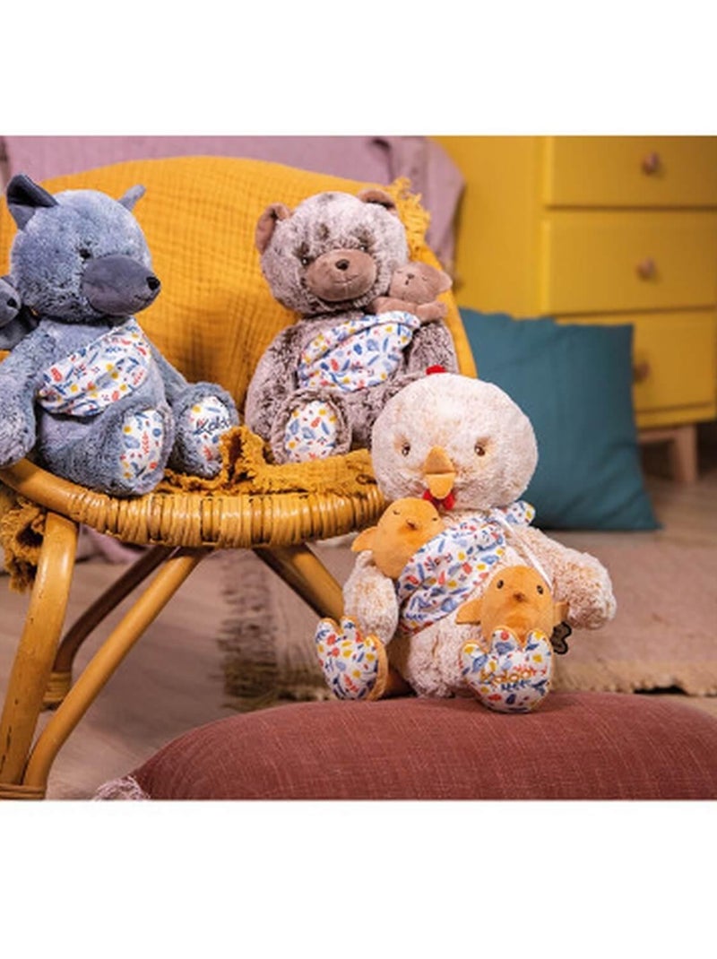 Linoo Peluche Papa Ours Oscar 35cm Gris - Kiabi