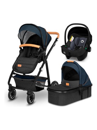 LIONELO Amber - Poussette bébé 3en1 - Jusqu'à 22Kg - Nacelle, Cosy,Siège auto, Accessoires - iSize