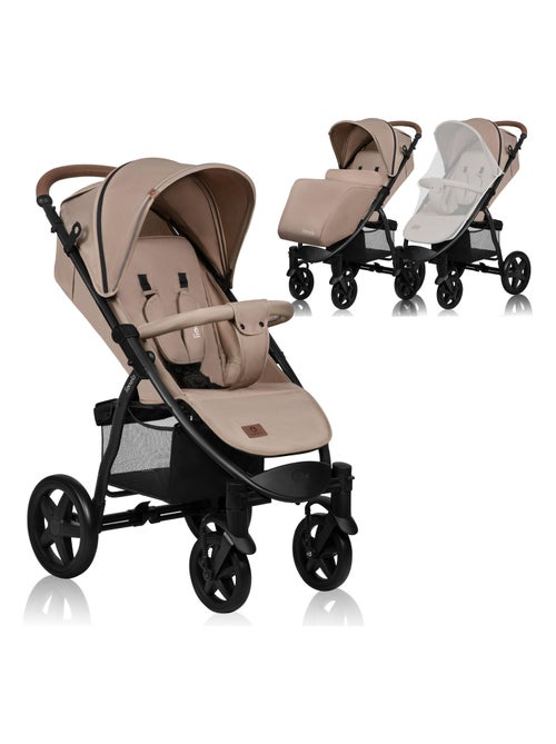 LIONELO Annet Plus - Poussette canne universelle - Jusqu'à 22 kg - Beige - Kiabi