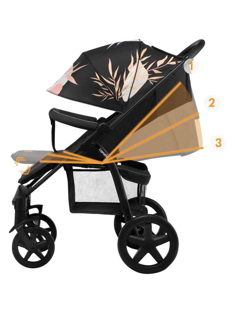 Poussette Lionelo Annet Plus - Jusqu'à 22kg Roues EVA 360°