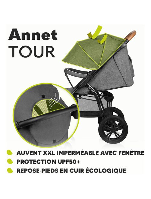 LIONELO Annet Tour - Poussette canne universelle - Jusqu'à 22 kg - Gris - Kiabi
