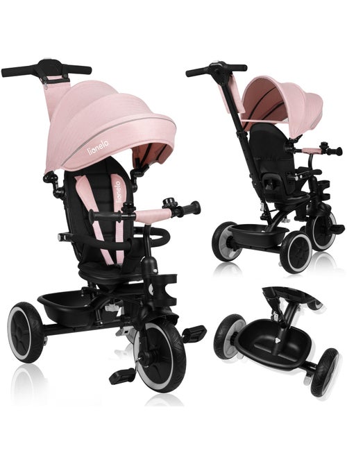 LIONELO Berry - Tricycle évolutif bébé 2en1 - Jusqu'à 25 Kg - Siège pivotant - Roue Libre - Kiabi