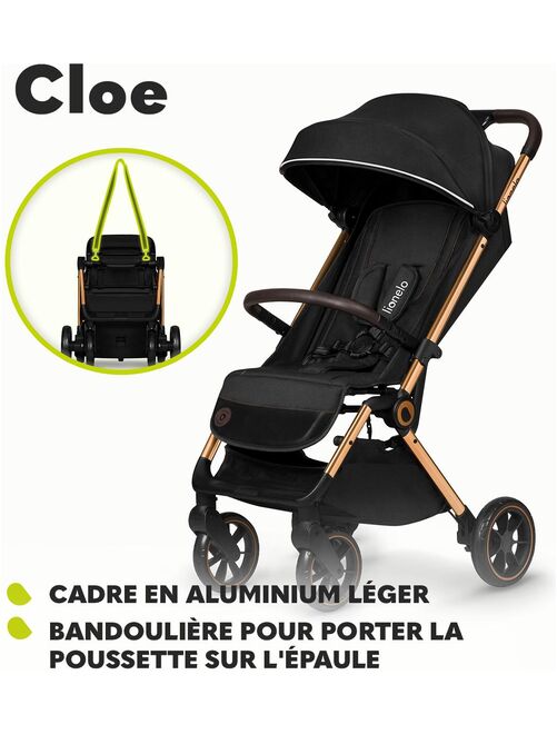 LIONELO Cloe - Poussette bébé compacte - Jusqu'à 22 Kg - Légère & pliable - Grandes Roues - Beige - Kiabi