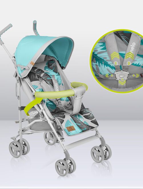 LIONELO Elia - Poussette bébé canne compacte - De 6 à 36 mois - Accessoires inclus - Bleu - Kiabi