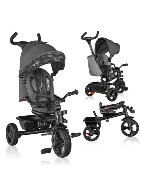 LIONELO Haari - Tricycle bébé évolutif - Jusqu'à 25 Kg - Siège réversible - Panier Sac - Kiabi