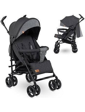 LIONELO Irma - Poussette bébé canne compacte - De 6 à 36 mois - Accessoires inclus - Gris foncé