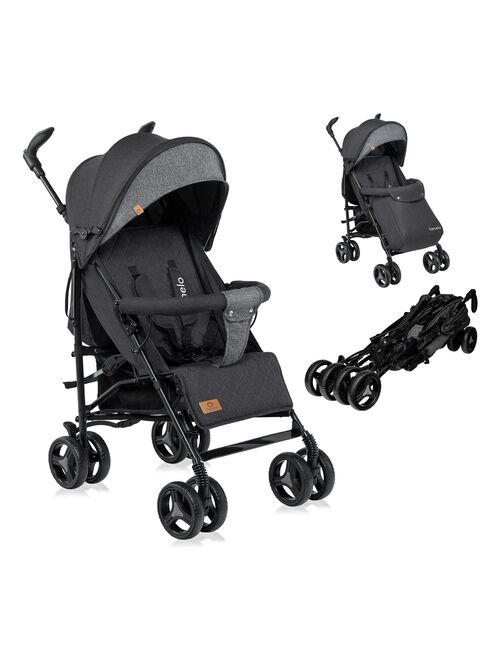 LIONELO Irma - Poussette bébé canne compacte - De 6 à 36 mois - Accessoires inclus - Gris foncé - Kiabi