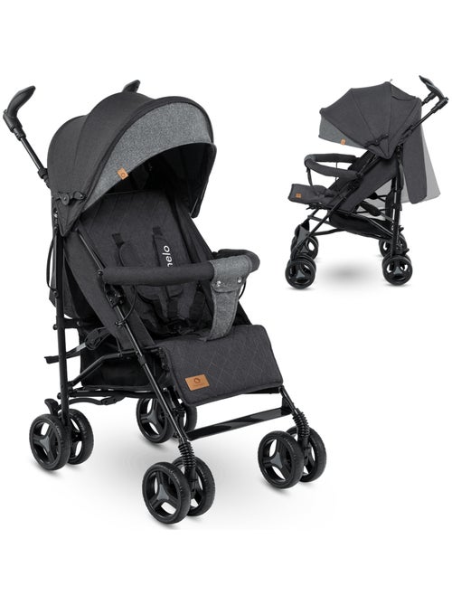 LIONELO Irma - Poussette bébé canne compacte - De 6 à 36 mois - Accessoires inclus - Gris foncé - Kiabi