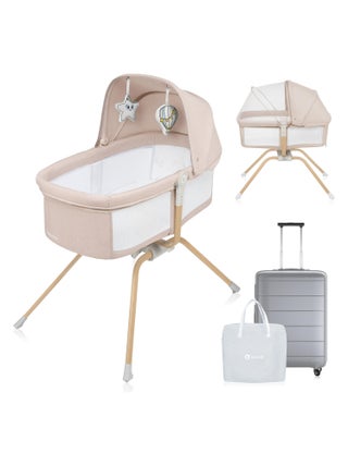 LIONELO Malin Evo - Lit Bébé - Berceau - Lit parapluie - Jusqu'à 9kg - Avec matelas - Sac