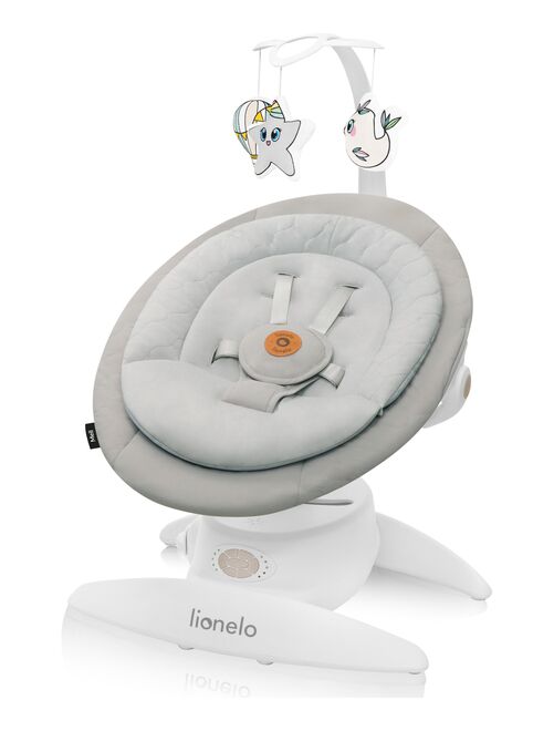 LIONELO Mell - Balancelle bébé 360° - 12 mélodies - 6 modes - Télécommande - Bluetooth - Kiabi