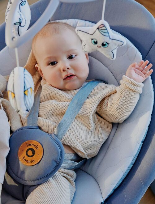 LIONELO Mell - Balancelle bébé 360° - 12 mélodies - 6 modes - Télécommande - Bluetooth - Kiabi