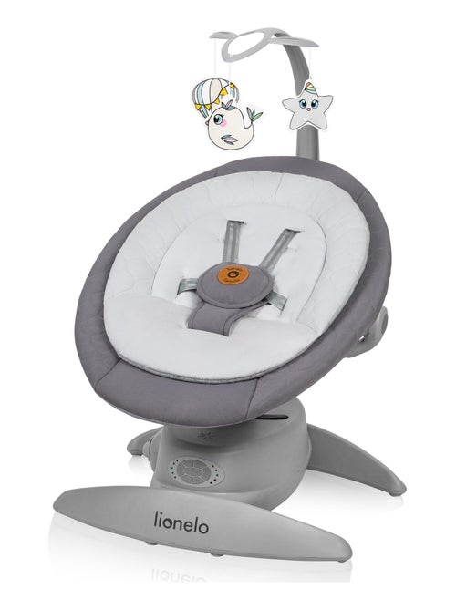 LIONELO Mell - Balancelle bébé 360° - 12 mélodies - 6 modes - Télécommande - Bluetooth - Kiabi