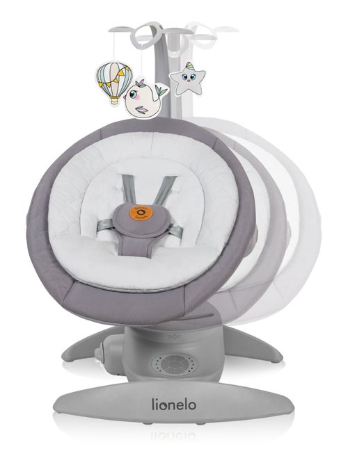 LIONELO Mell - Balancelle bébé 360° - 12 mélodies - 6 modes - Télécommande - Bluetooth - Kiabi