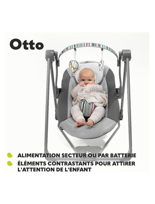 LIONELO Otto - Balancelle et transat bébé - Sons nature - 5 vitesses de bercement - Kiabi