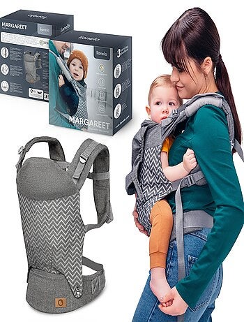 Lionelo porte bebe Margareet position correcte de bébé sain pour les hanches, 3 positions de portage