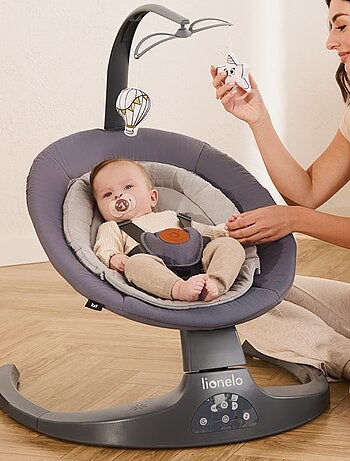 LIONELO Ralf - Transat et Balancelle Électrique Bébé - Ttélécommande - 5 vitesses de balancement
