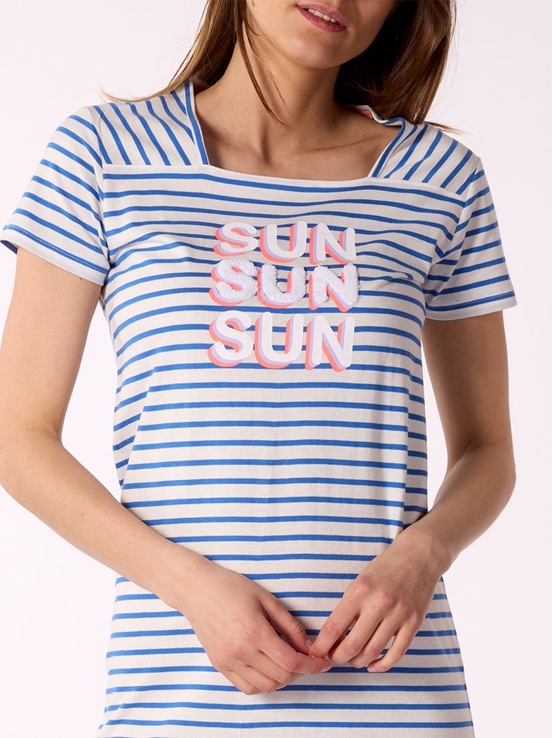 Liquette   AIR MARIN bleu clair - MELISSA BROWN Blanc - Kiabi