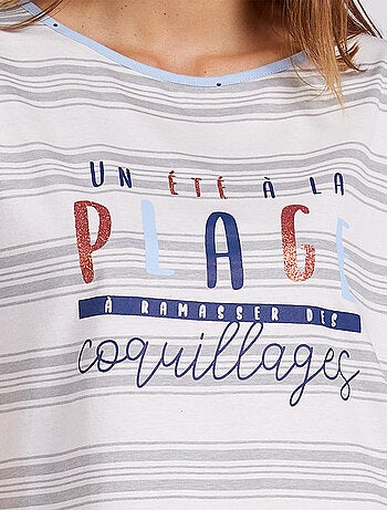 Liquette CLAPOTIS gris clair/blanc - MELISSA BROWN