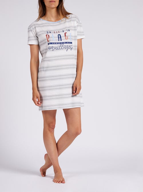 Liquette   CLAPOTIS gris clair/blanc - MELISSA BROWN - Kiabi