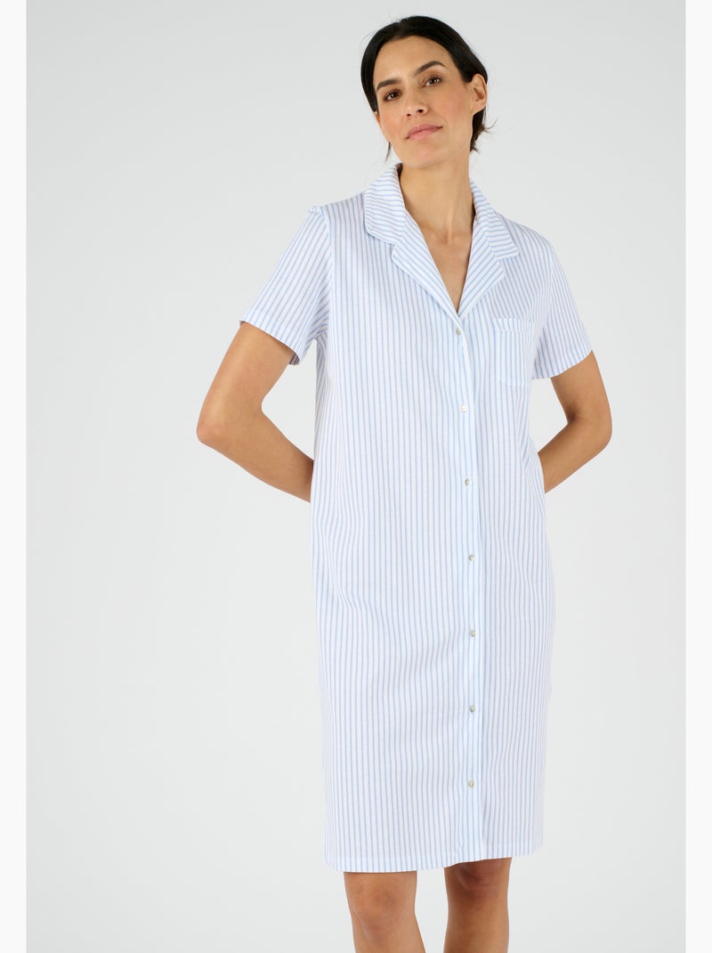 Liquette en maille jersey - Damart Bleu clair - Kiabi