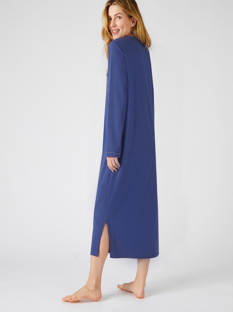 Liquette maille jersey, long. 120 cm - Damart Bleu nuit - Kiabi