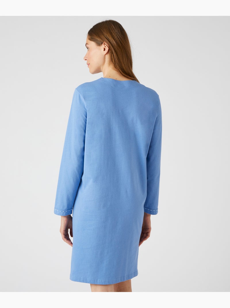 Liquette maille jersey, long. 95 cm - Damart Bleu clair - Kiabi