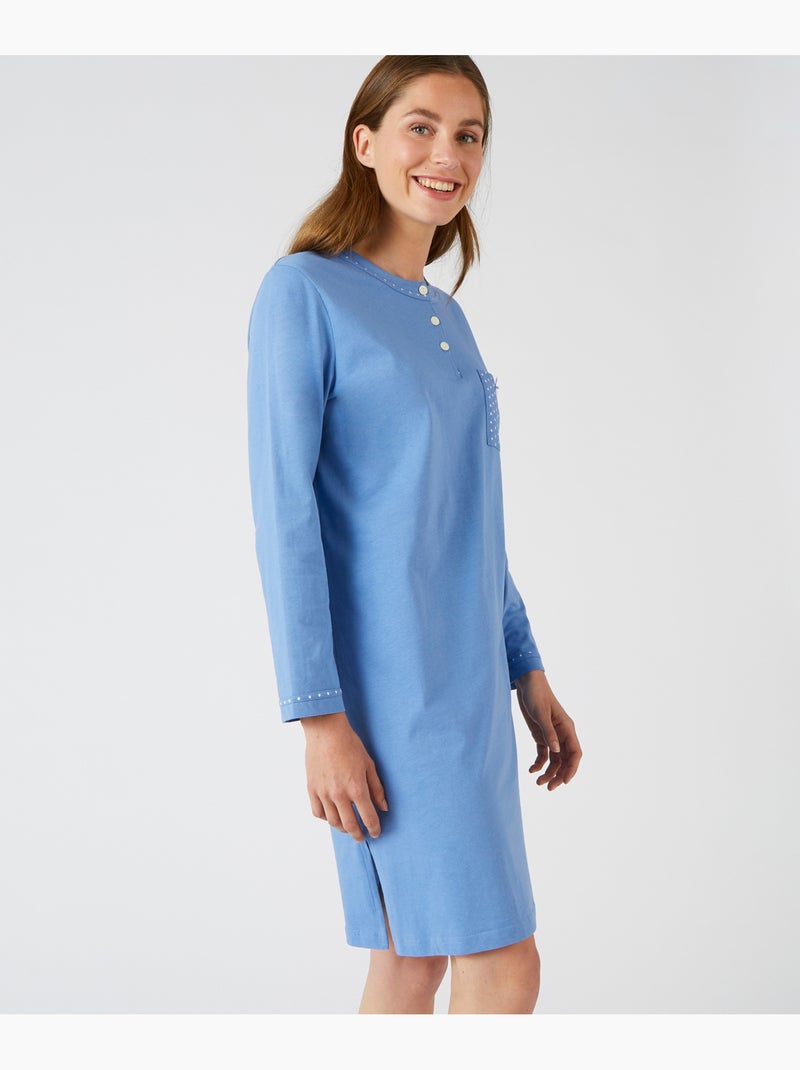 Liquette maille jersey, long. 95 cm - Damart Bleu clair - Kiabi