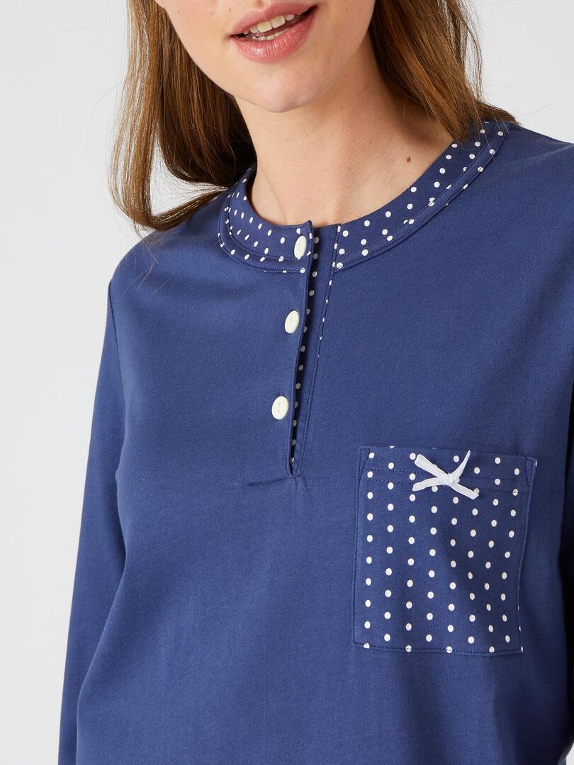 Liquette maille jersey, long. 95 cm - Damart - Bleu nuit - Kiabi - 25.99�?�