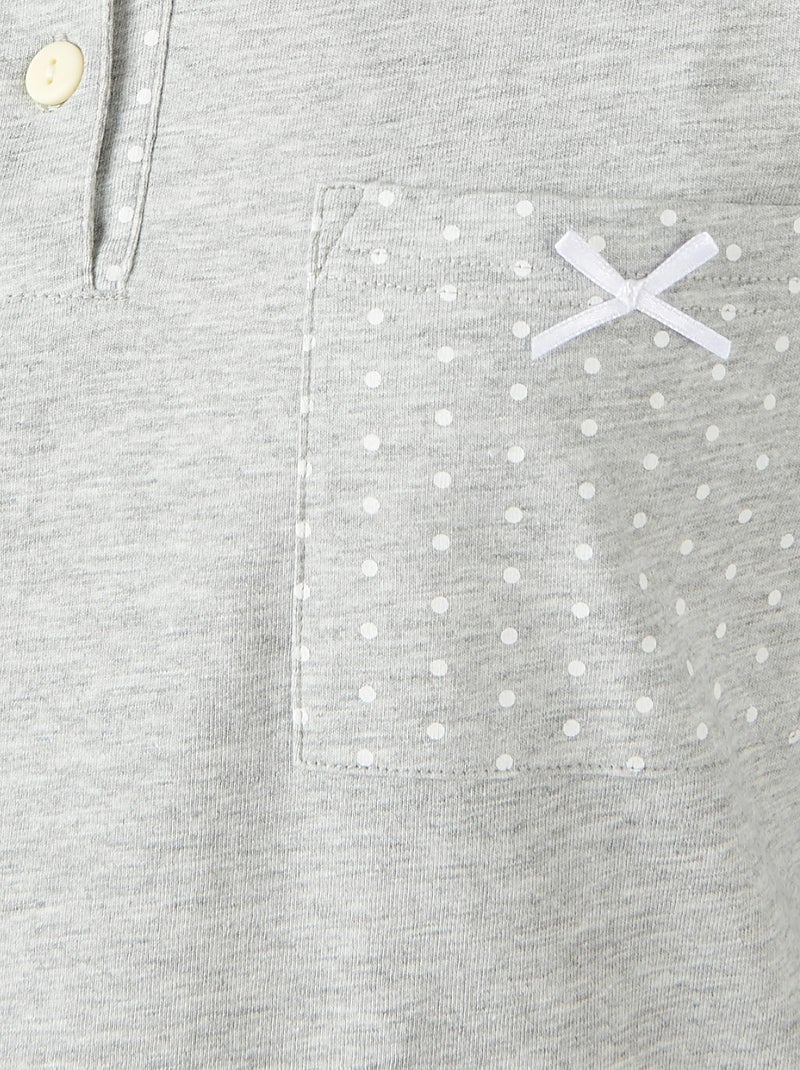 Liquette maille jersey, long. 95 cm - Damart Gris chiné - Kiabi