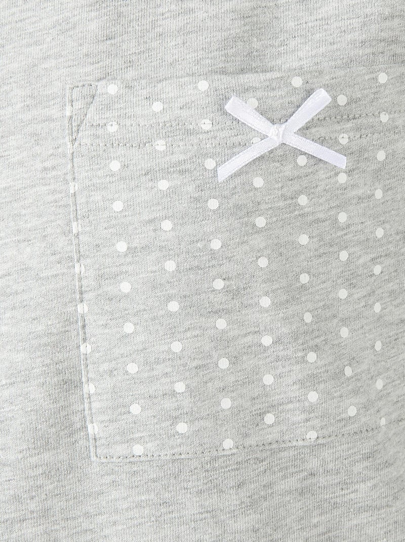 Liquette maille jersey, long. 95 cm - Damart Gris chiné - Kiabi