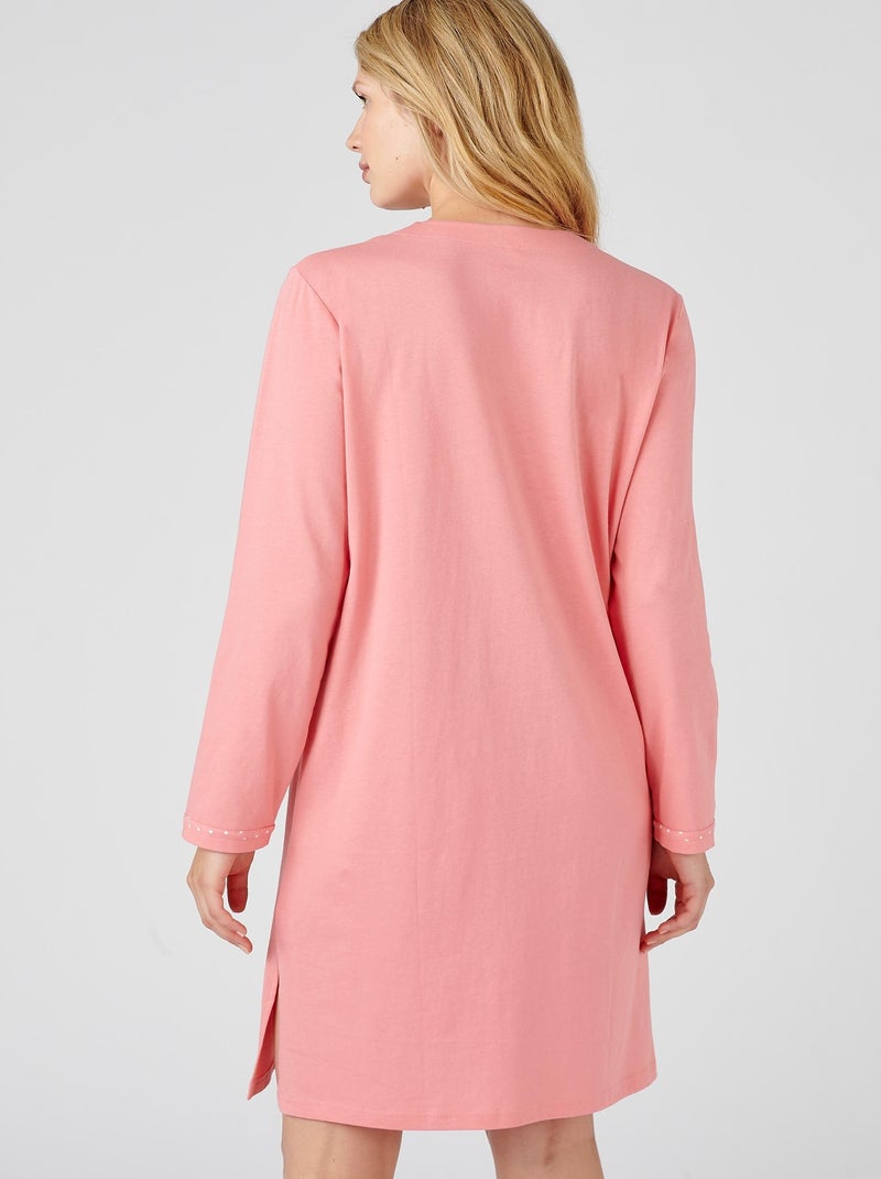 Liquette maille jersey, long. 95 cm - Damart Rose - Kiabi
