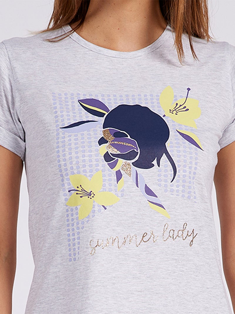 Liquette   SUMMER LADY gris chiné - MELISSA BROWN Gris clair - Kiabi