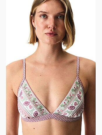 Liriane haut de bikini triangle fleuri penti