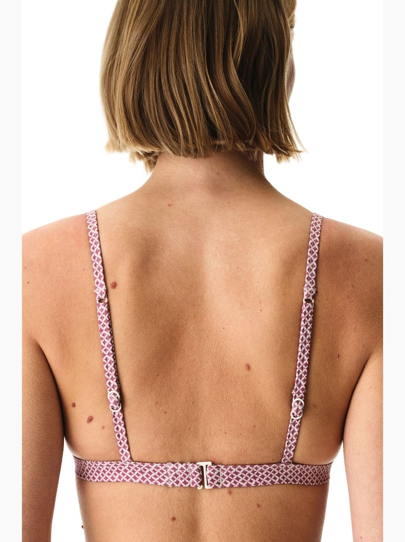 Liriane haut de bikini triangle fleuri penti Blanc Magenta - Kiabi