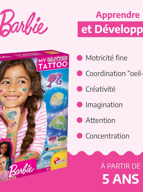 LISCIANI - Barbie - My Glitter Tattoo - Tatouage paillette enfant éphémère - Kiabi